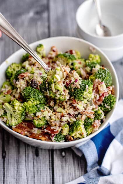 Broccoli salad with bacon