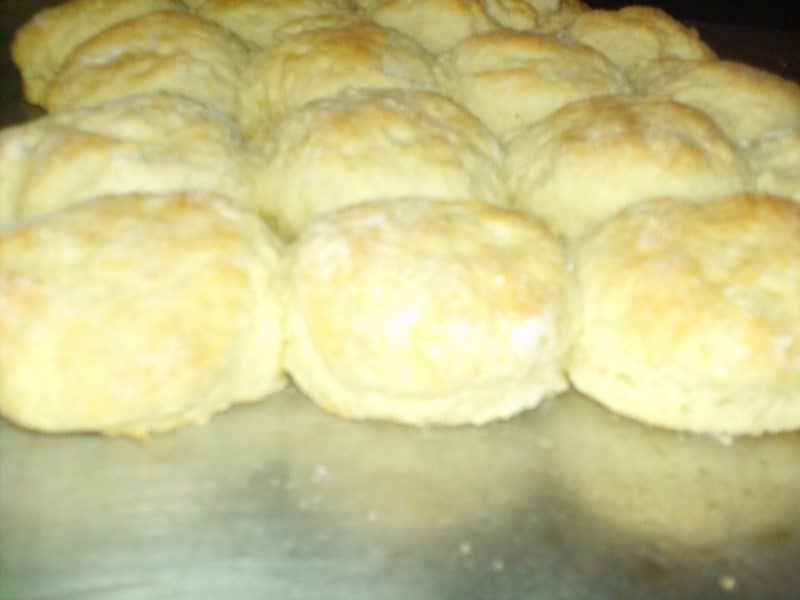 Buttermilk Biscuits in the oven