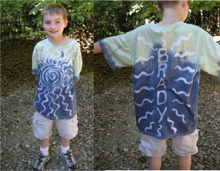 Easy Peasy Batik  Dyed Shirts Summer Craft Southern Plate