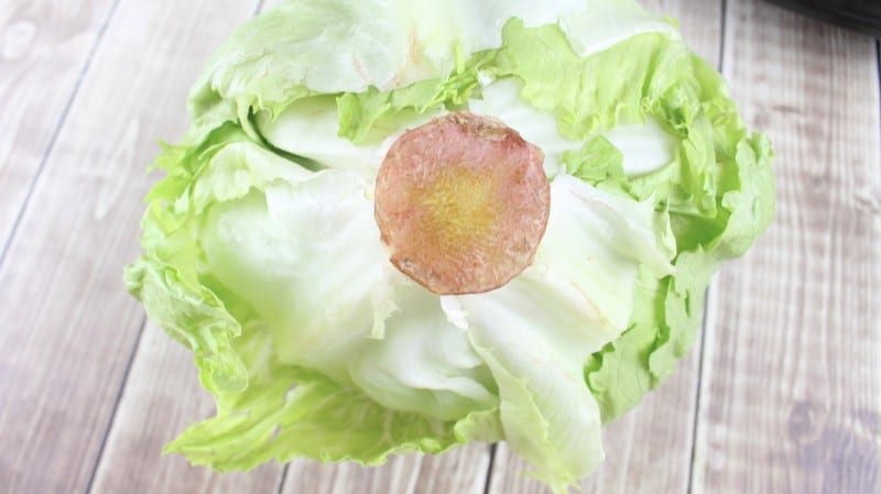 Head of lettuce to make chicken lettuce wraps.