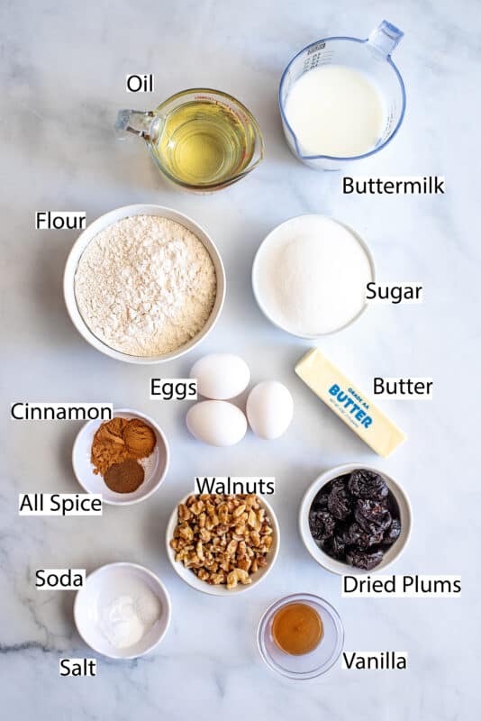 Sugar Plum Cake ingredients