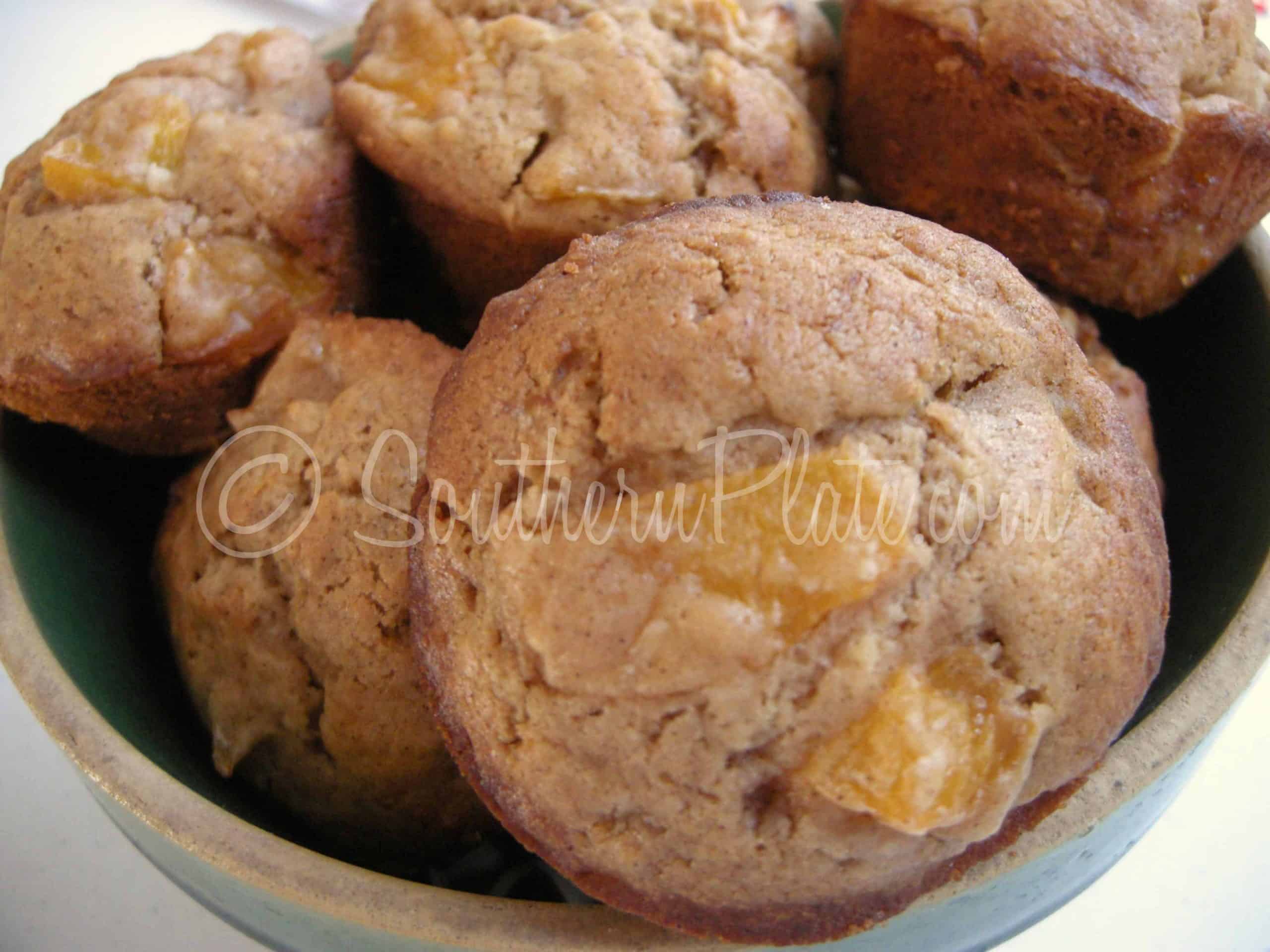 Southern Plate’s Peach Cobbler Muffins