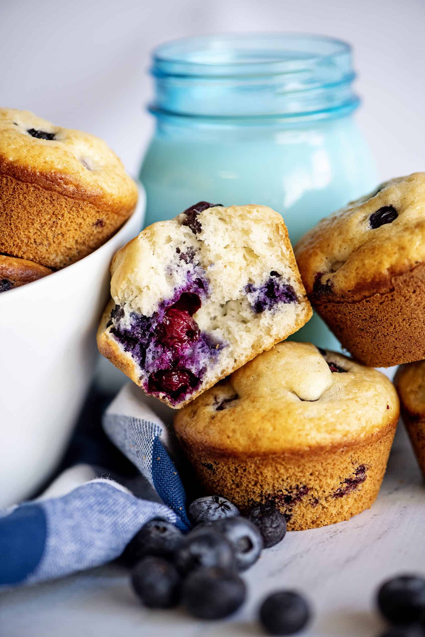 Southern plate blueberry muffins hero