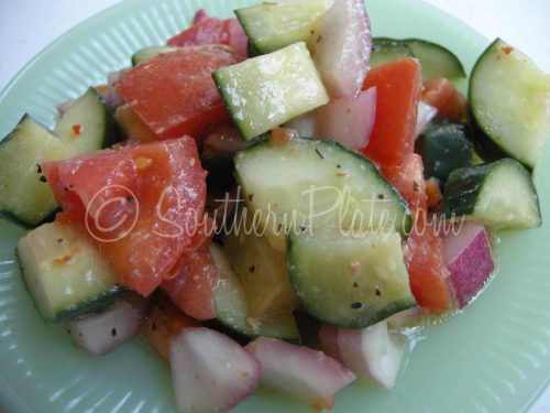 Italian cucumber salad