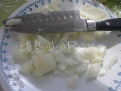 Chop onion.