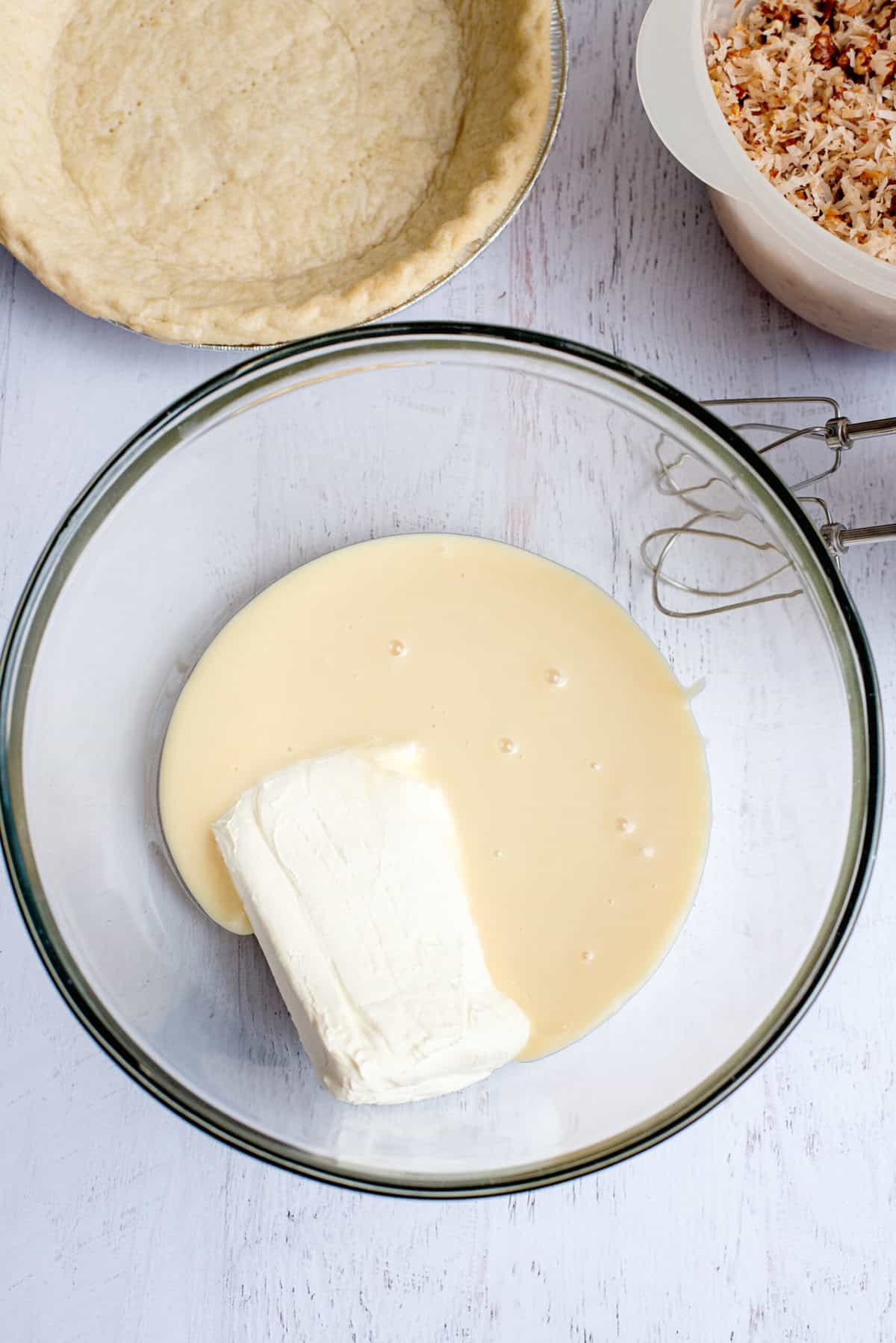 sweetened condensed milk and cream cheese