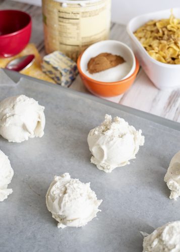 Making Ice Cream Balls for No Fry Fried Ice Cream