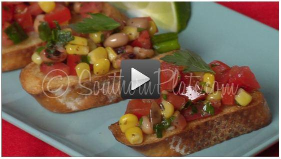 Bruschetta with a Texas Twist (Video)