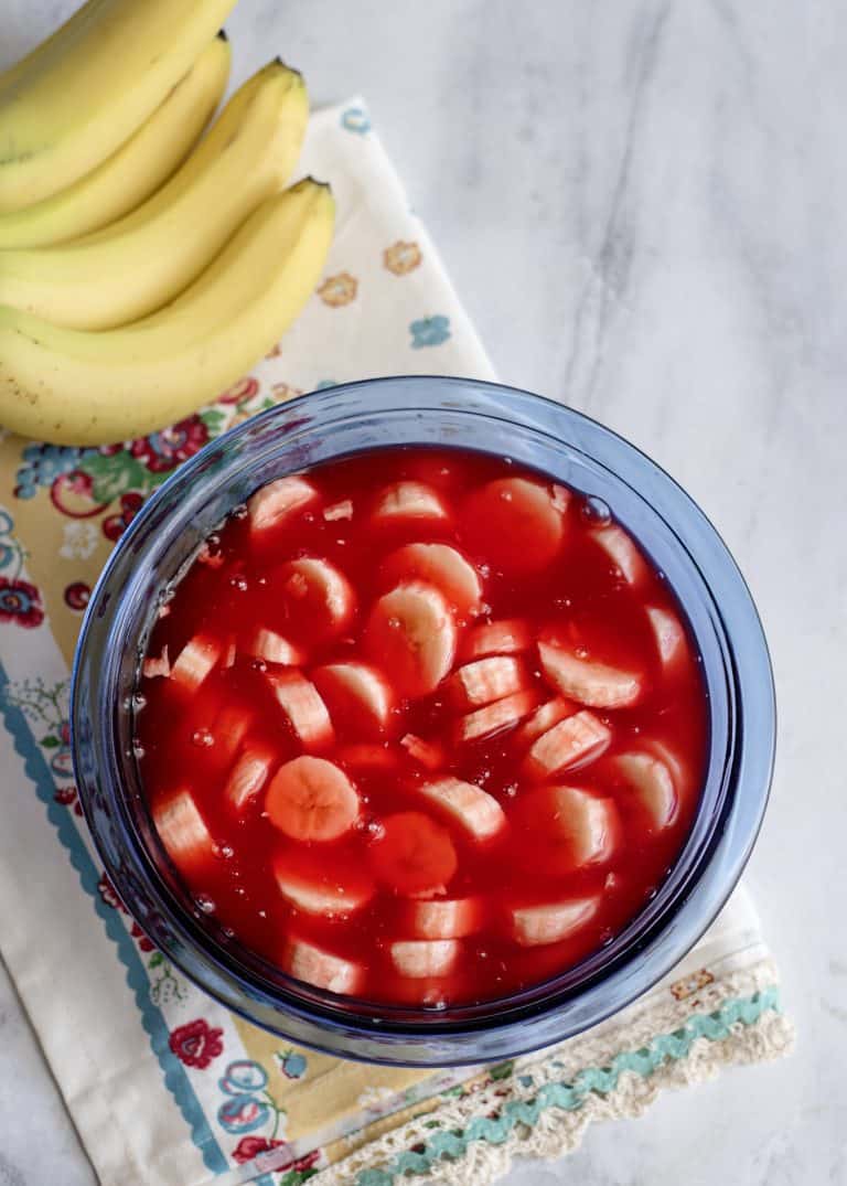 Bananas With Strawberry Glaze A K A Red Stuff Southern Plate