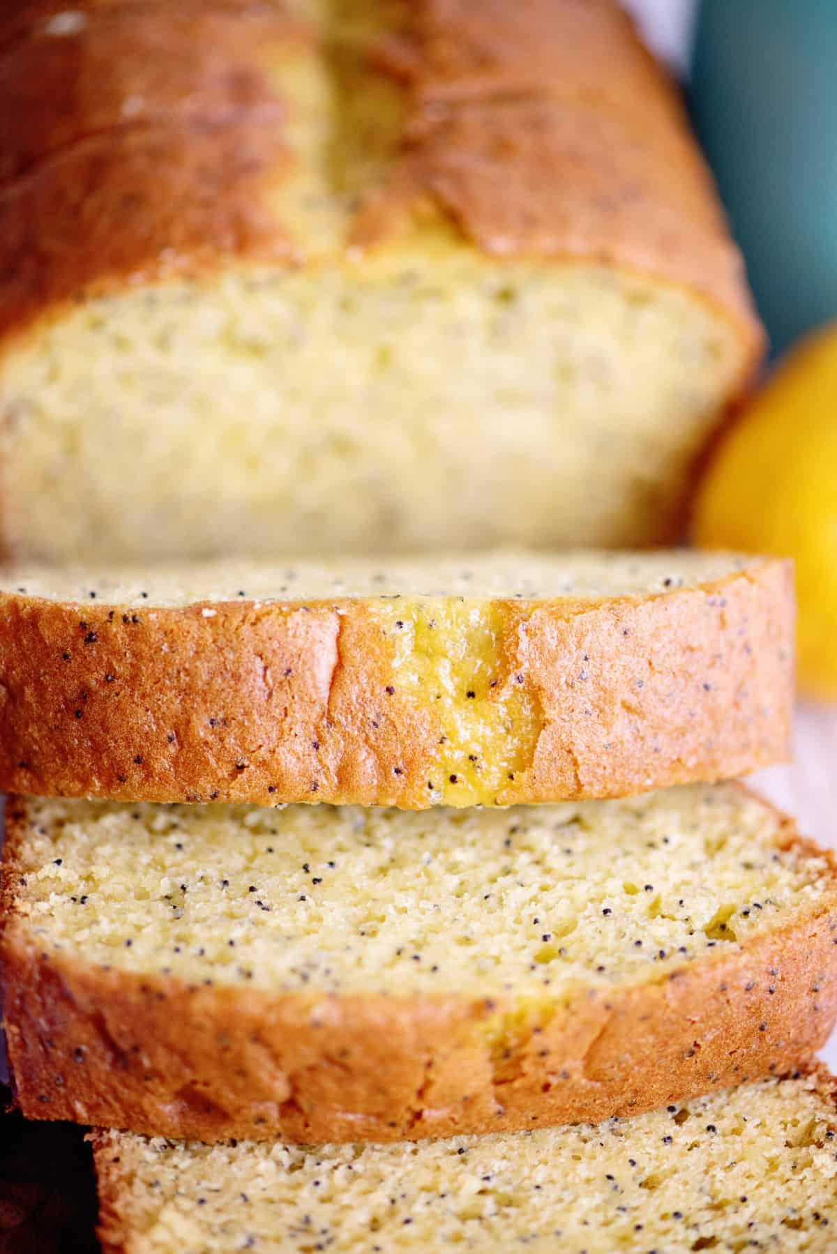 Lemon Poppy Seed Bread With a Cake Mix Southern Plate