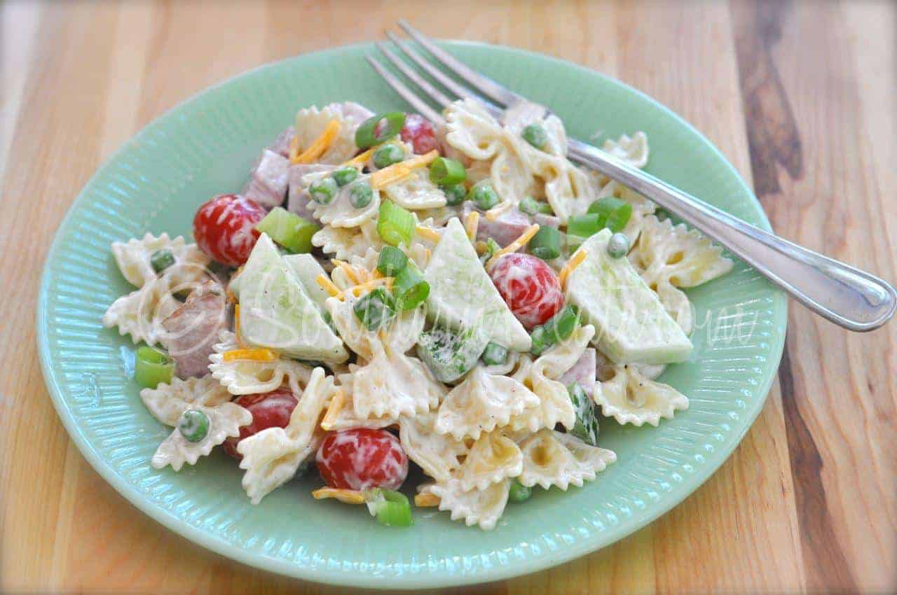 Smoked Ham & Veggies Pasta Salad | Southern Plate