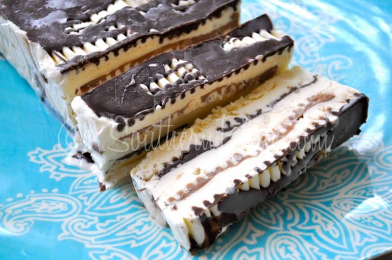 Homemade Viennetta ice cream cake slice