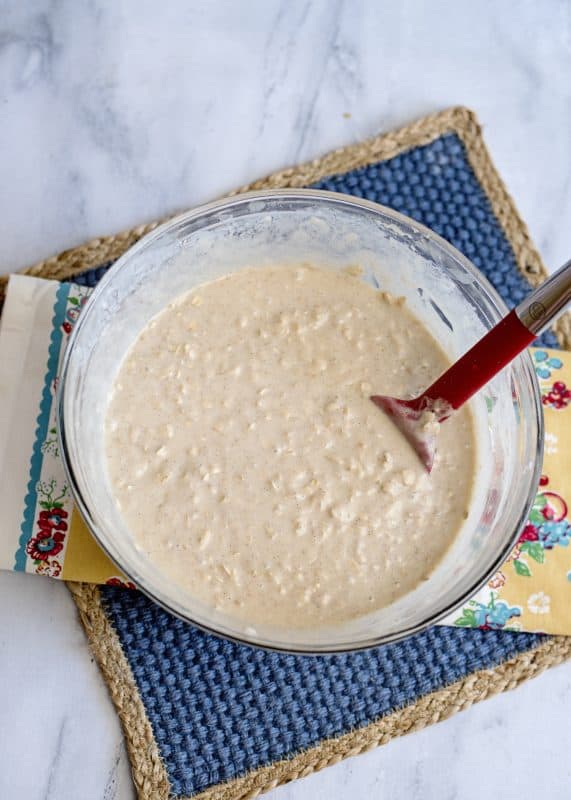 Oatmeal muffins batter