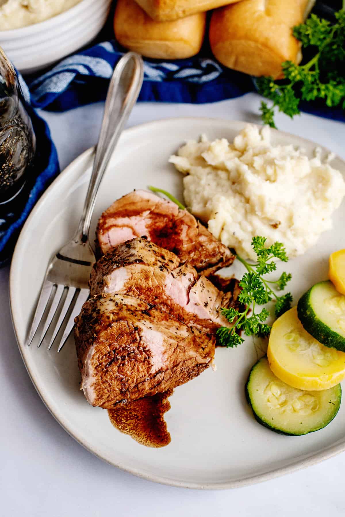 Roasted Pork Tenderloin with Balsamic Reduction