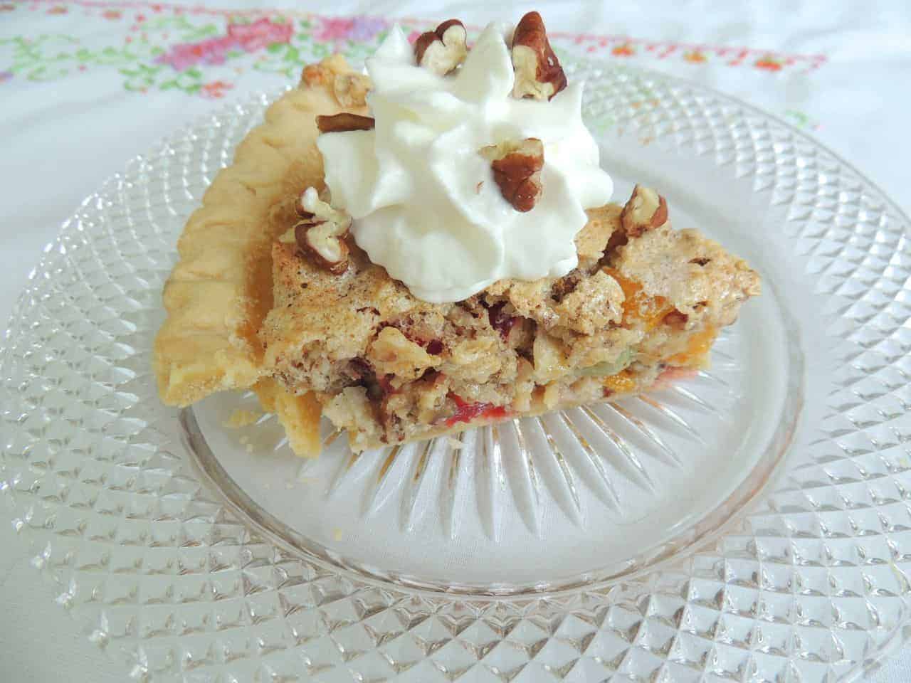 Slice of cracker pie (summer pie recipes).