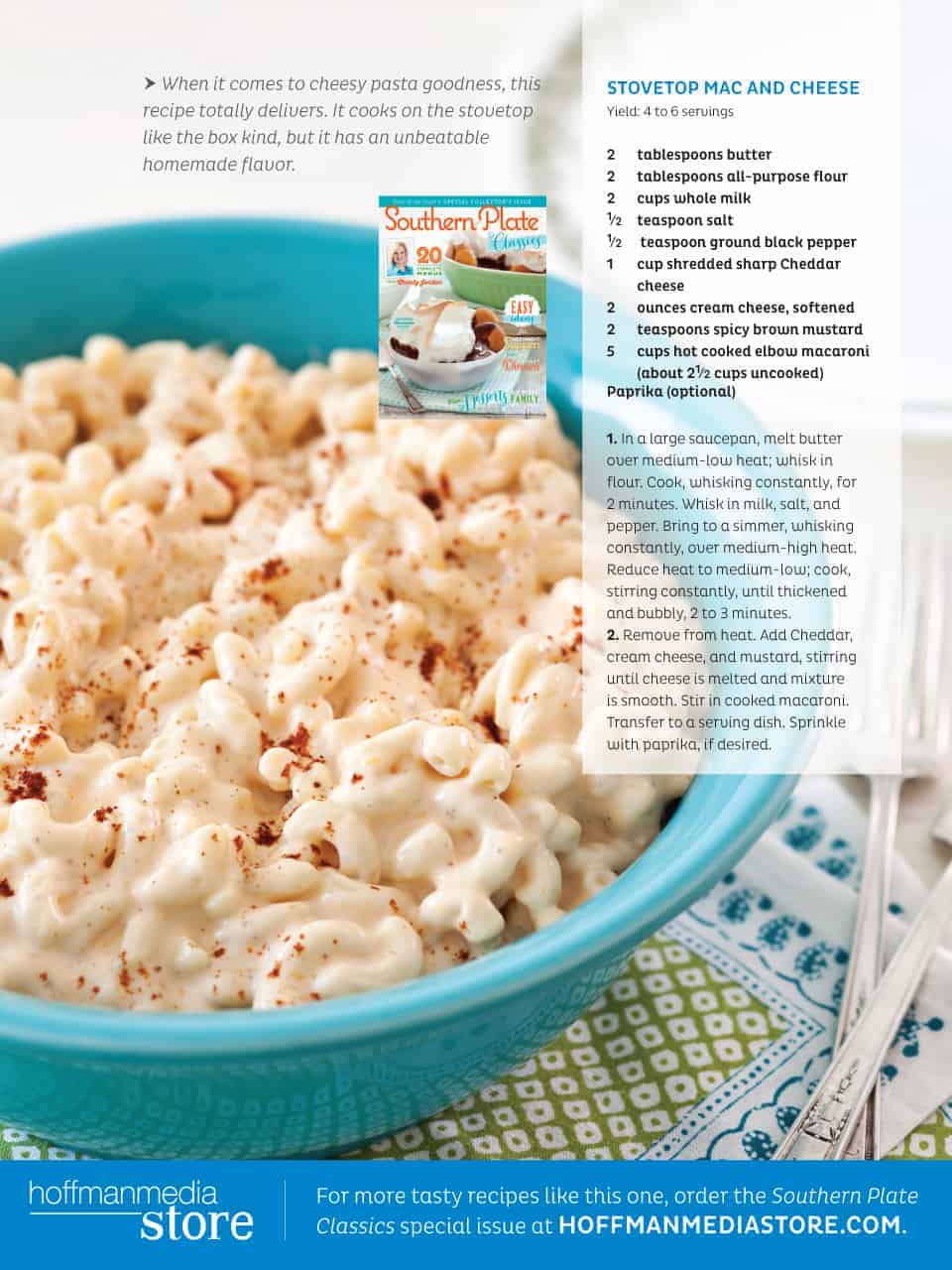 Stovetop Mac and Cheese from Southern Plate Magazine