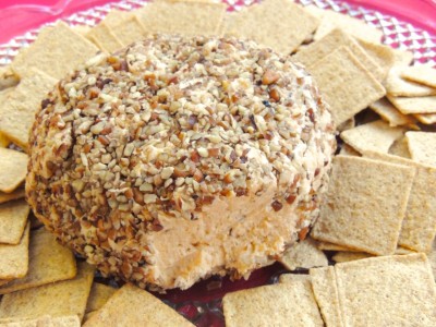 Serve Cheese Ball with crackers.