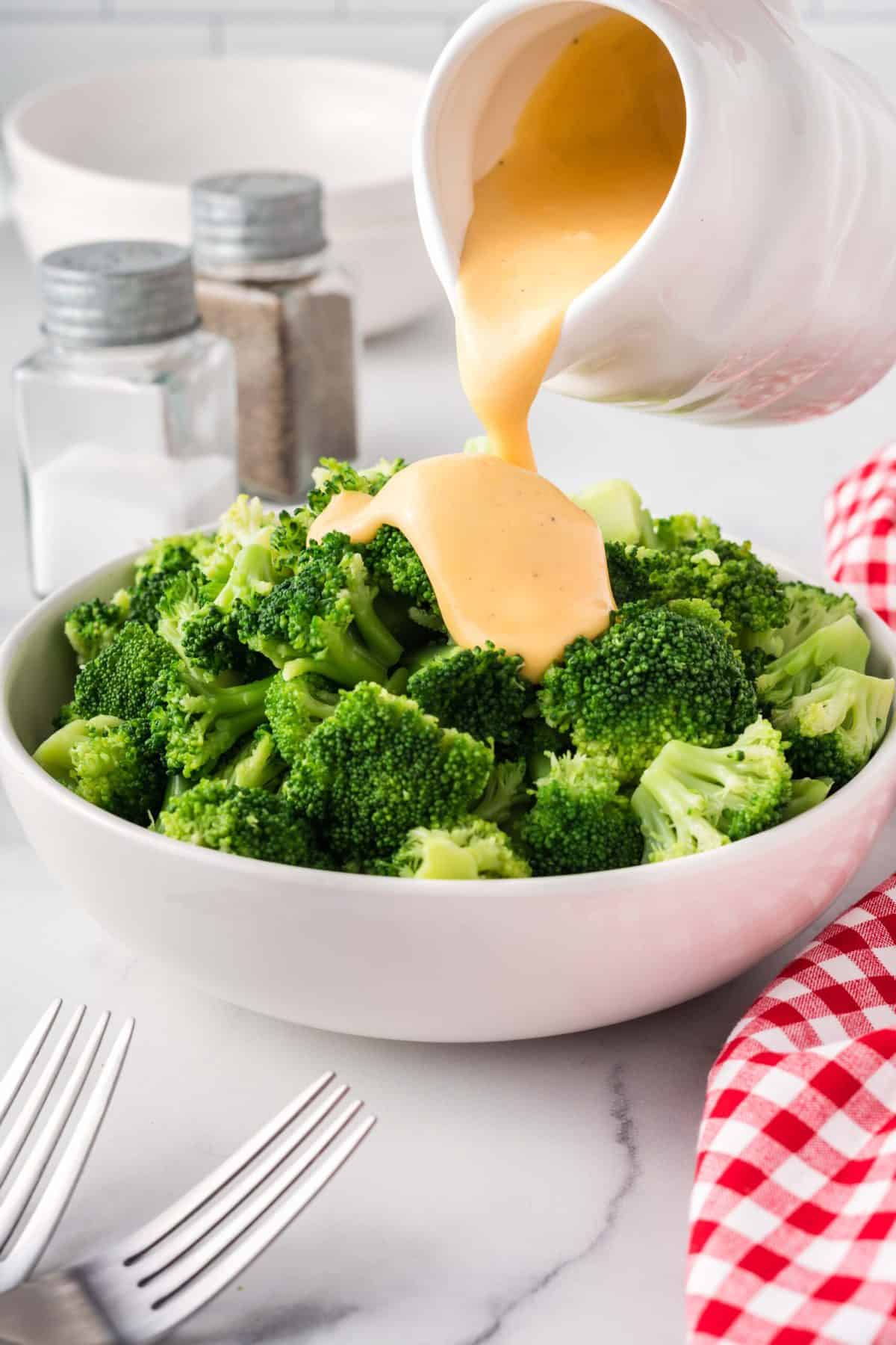 Broccoli with Cheese Sauce - Southern Plate