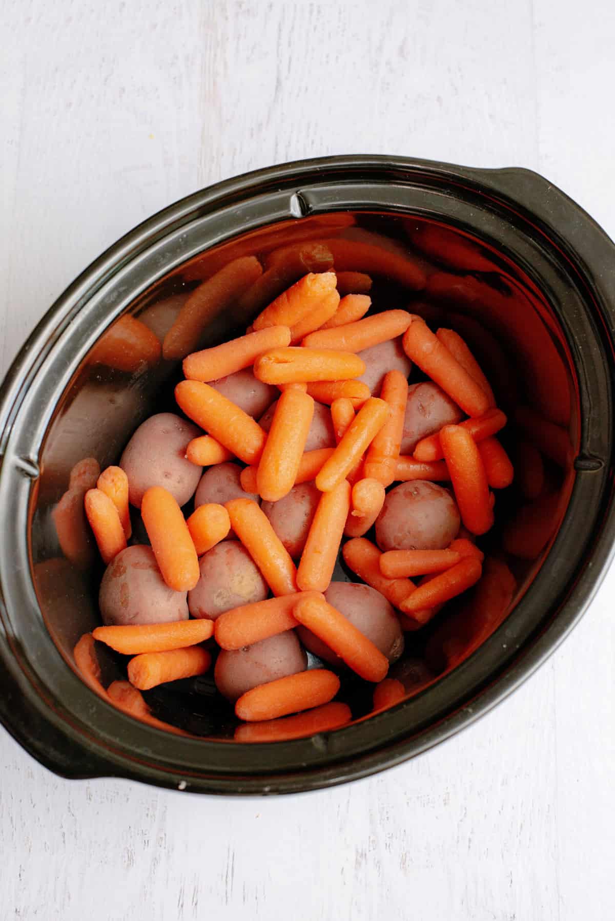 pour your baby carrots over the potatoes