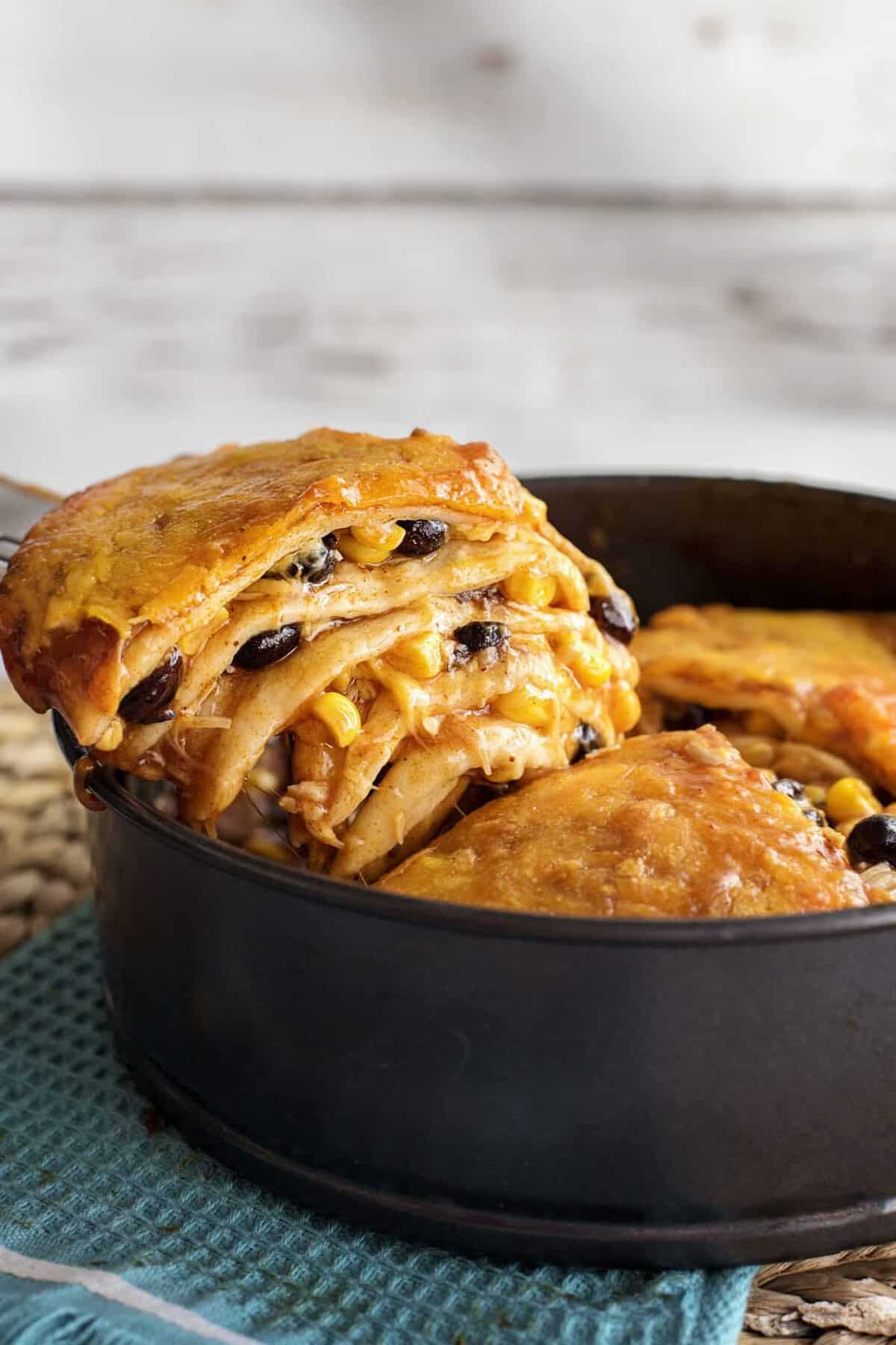 chicken enchilada pie