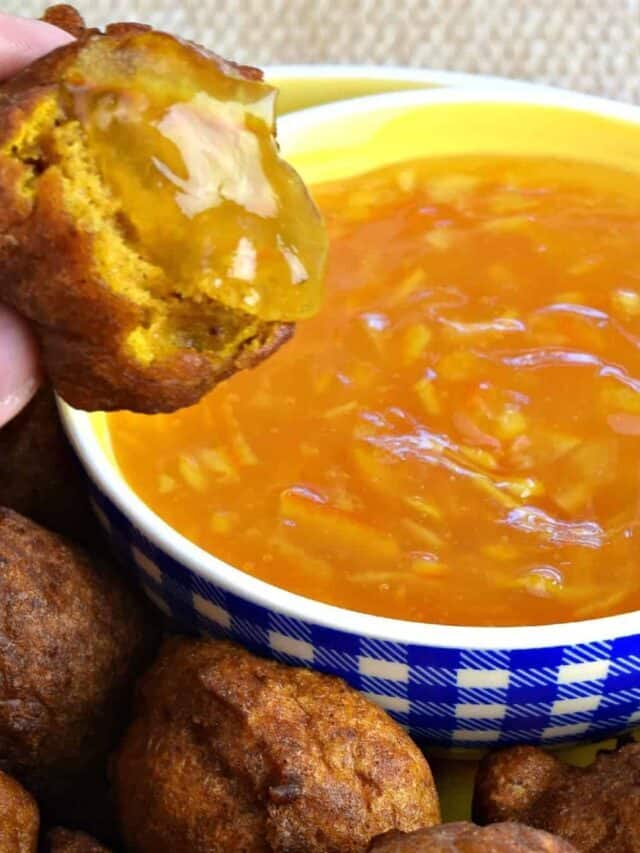 Pumpkin Fritters With Orange Marmalade