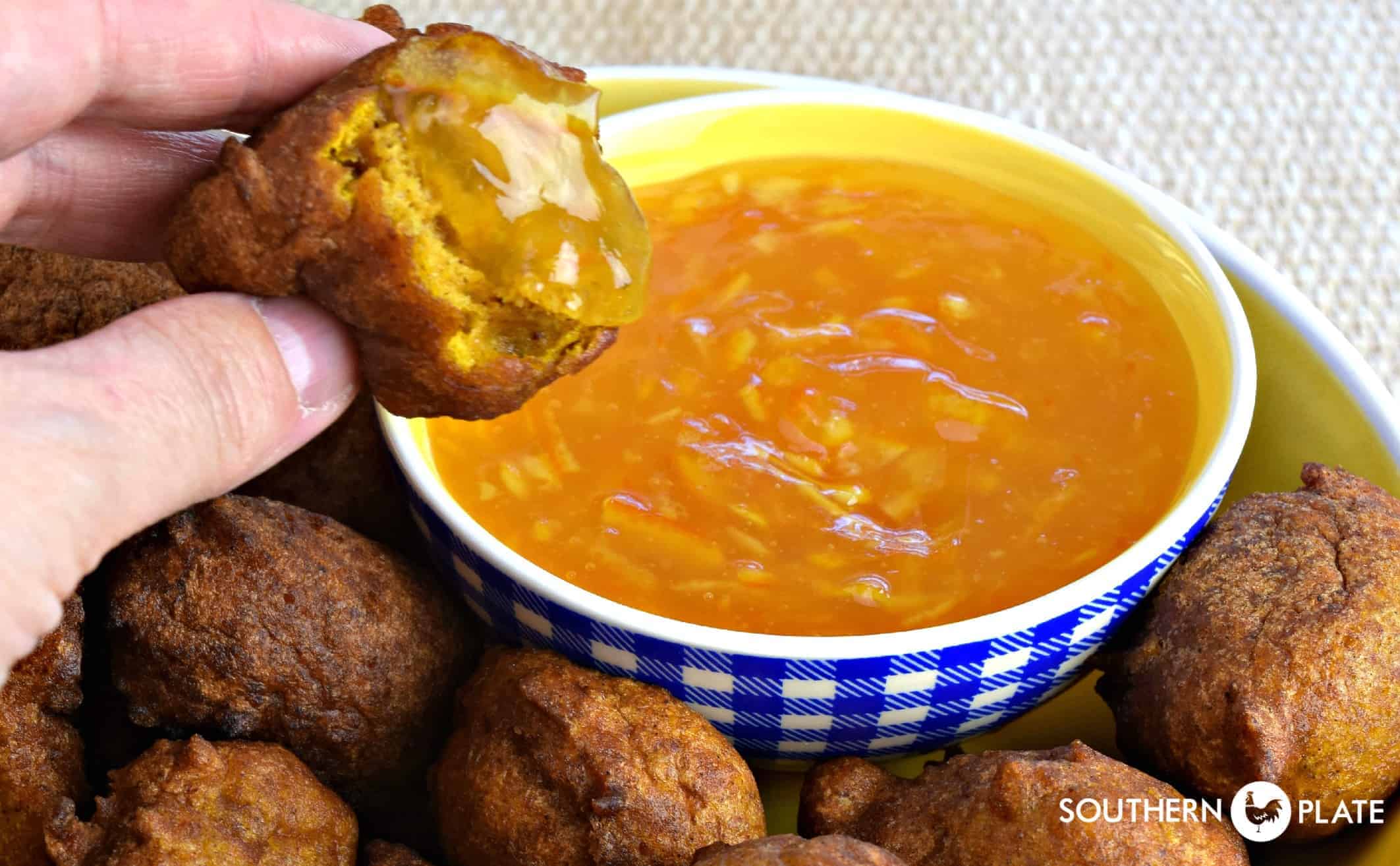 Pumpkin Fritters With Orange Marmalade