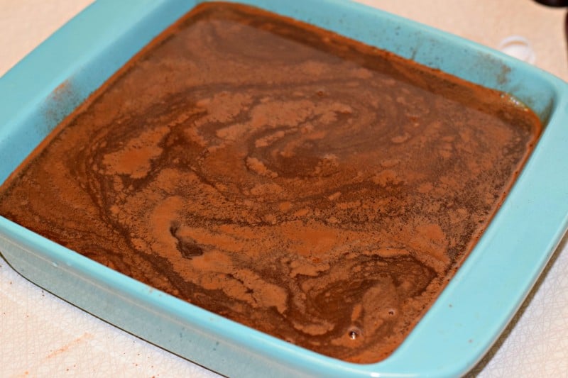 Chocolate Cobbler ready for the oven.