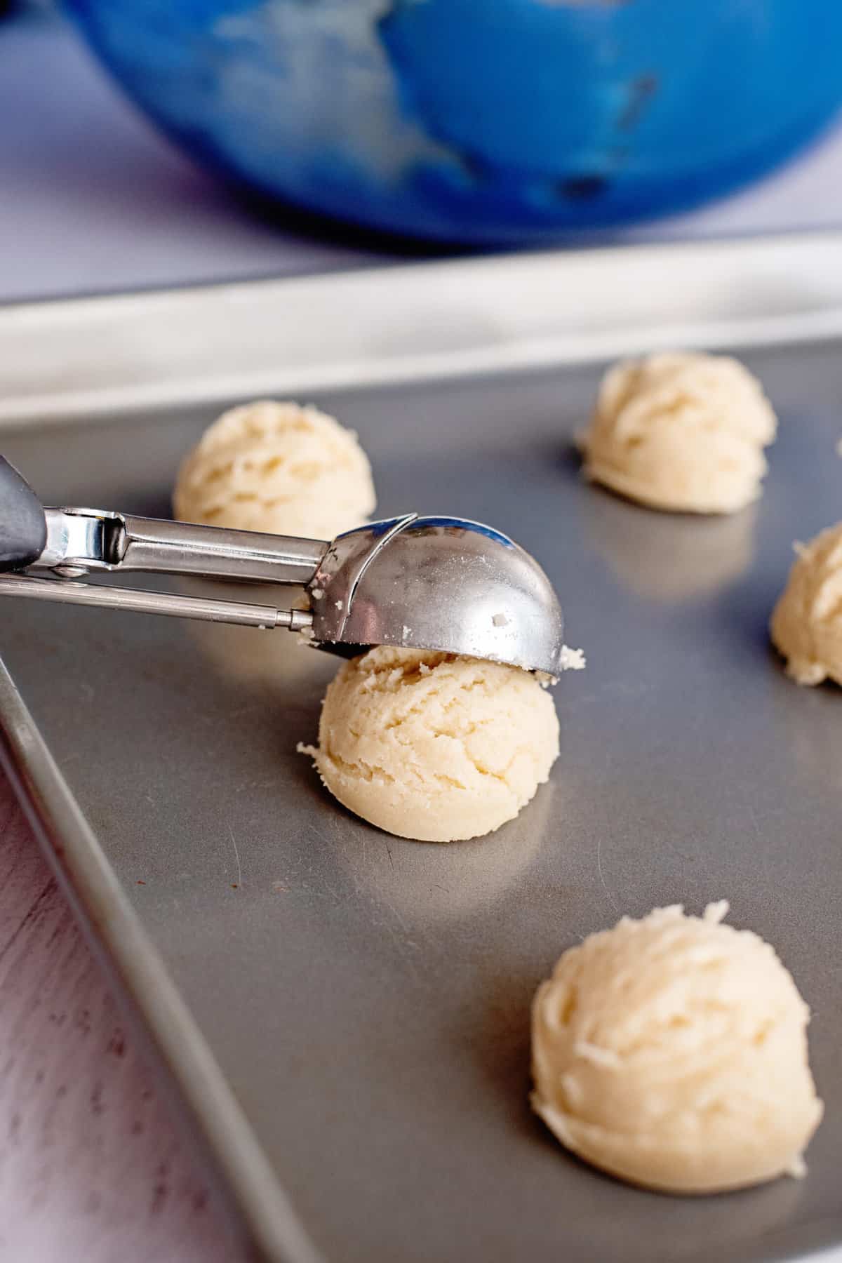 scoop cookies onto ungreased cookie sheet