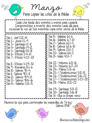 March Scripture Writing Plan - Southern Plate