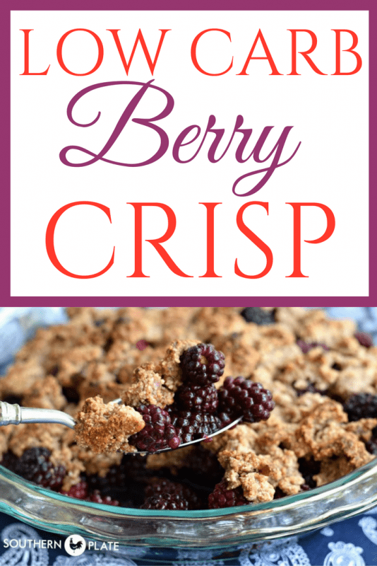 Low Carb Berry Crisp Pinterest image