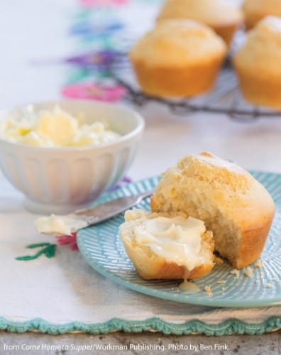 2-ingredient biscuits with butter.