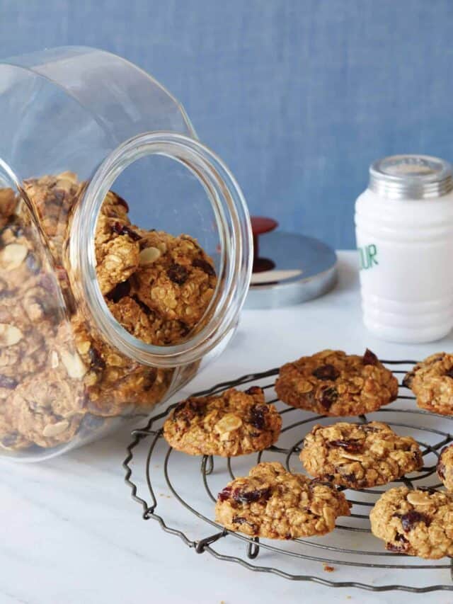 Chewy Oatmeal Cranberry Cookies