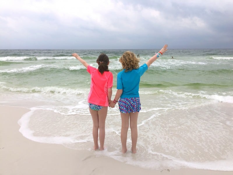 the girls on the beach at Hilton Sandestin