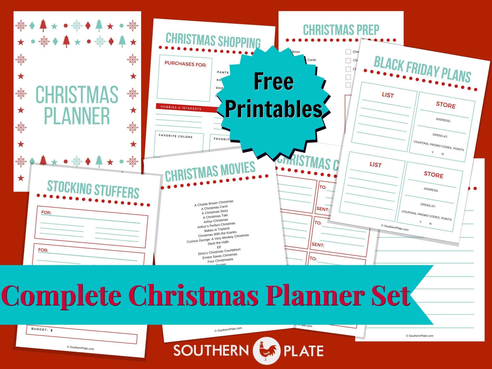 FREE Christmas Planner Printables - Southern Plate