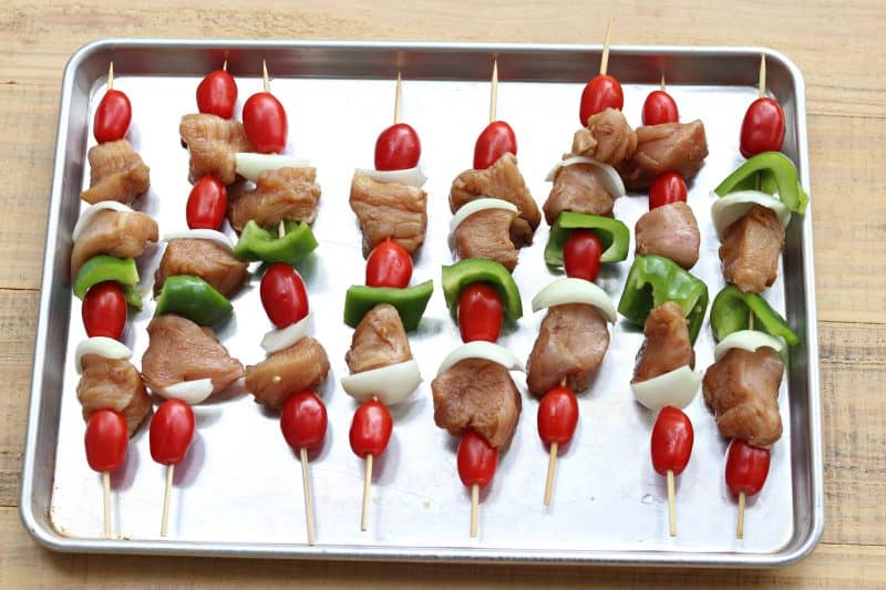 Chicken Skewers in the Oven