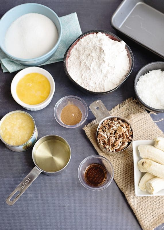 Hawaiian Banana Nut Bread Ingredients