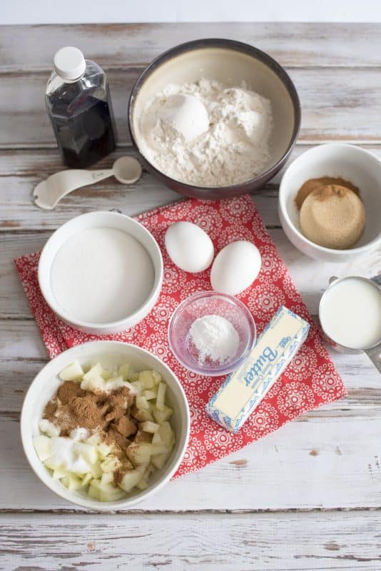 Cinnamon Apple Bread ingredients