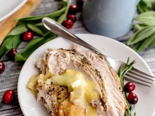 turkey breast with gravy