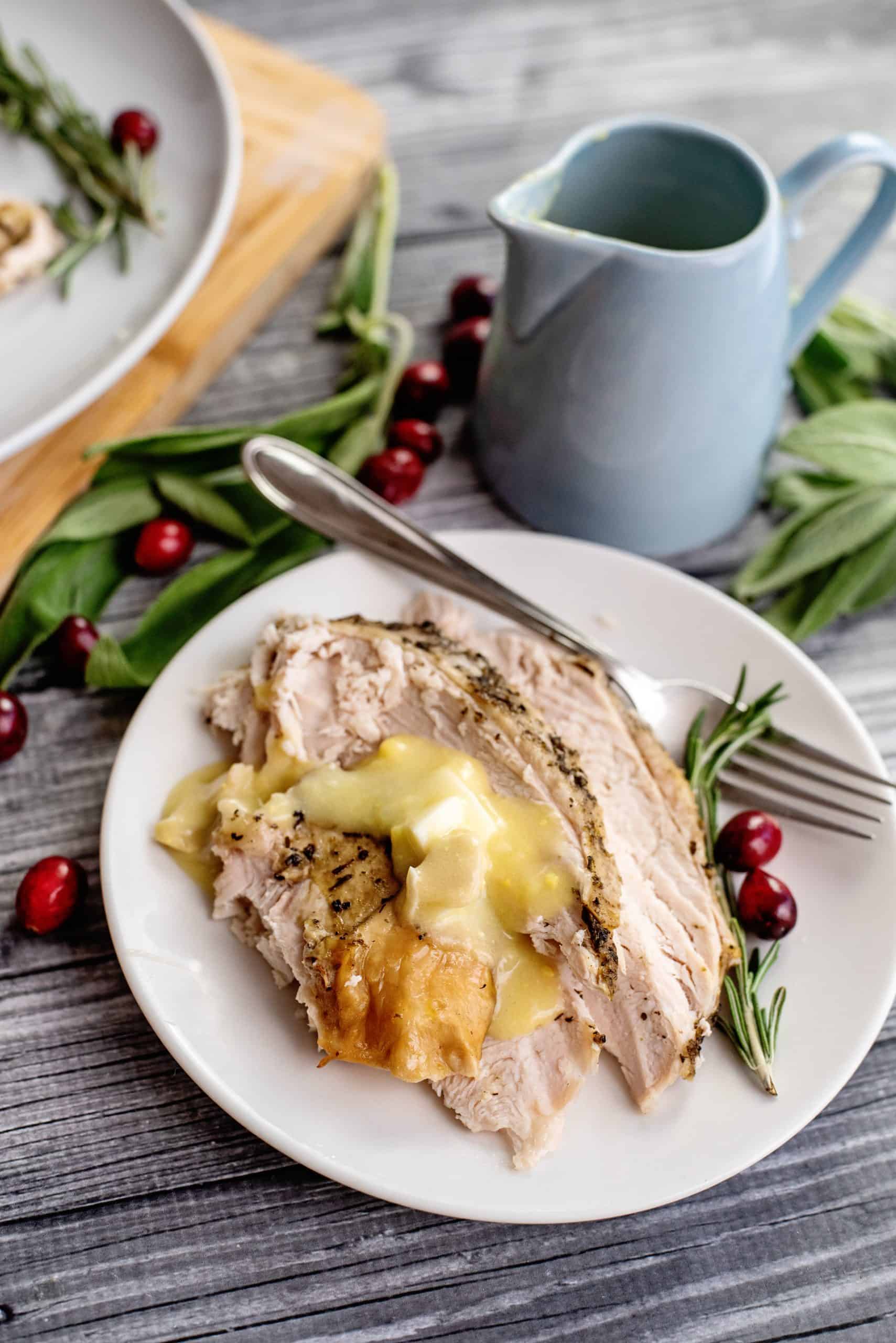 turkey breast with gravy