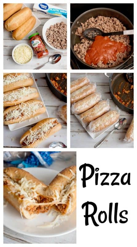 Homemade pizza rolls Pinterest image
