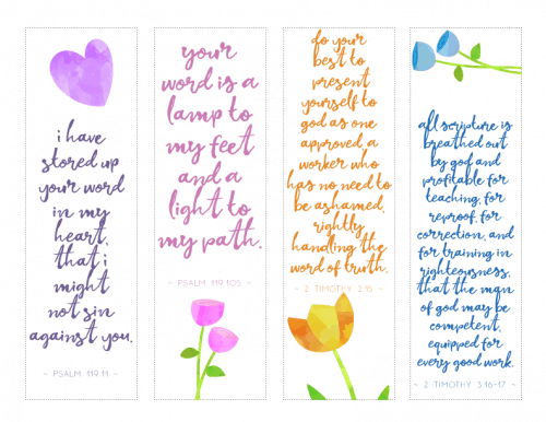 Free Printable Scripture Bookmarks - Southern Plate