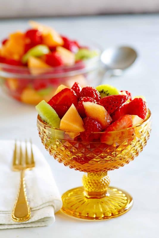 Fresh Fruit Salad with Lemon Honey Dressing - Southern Plate