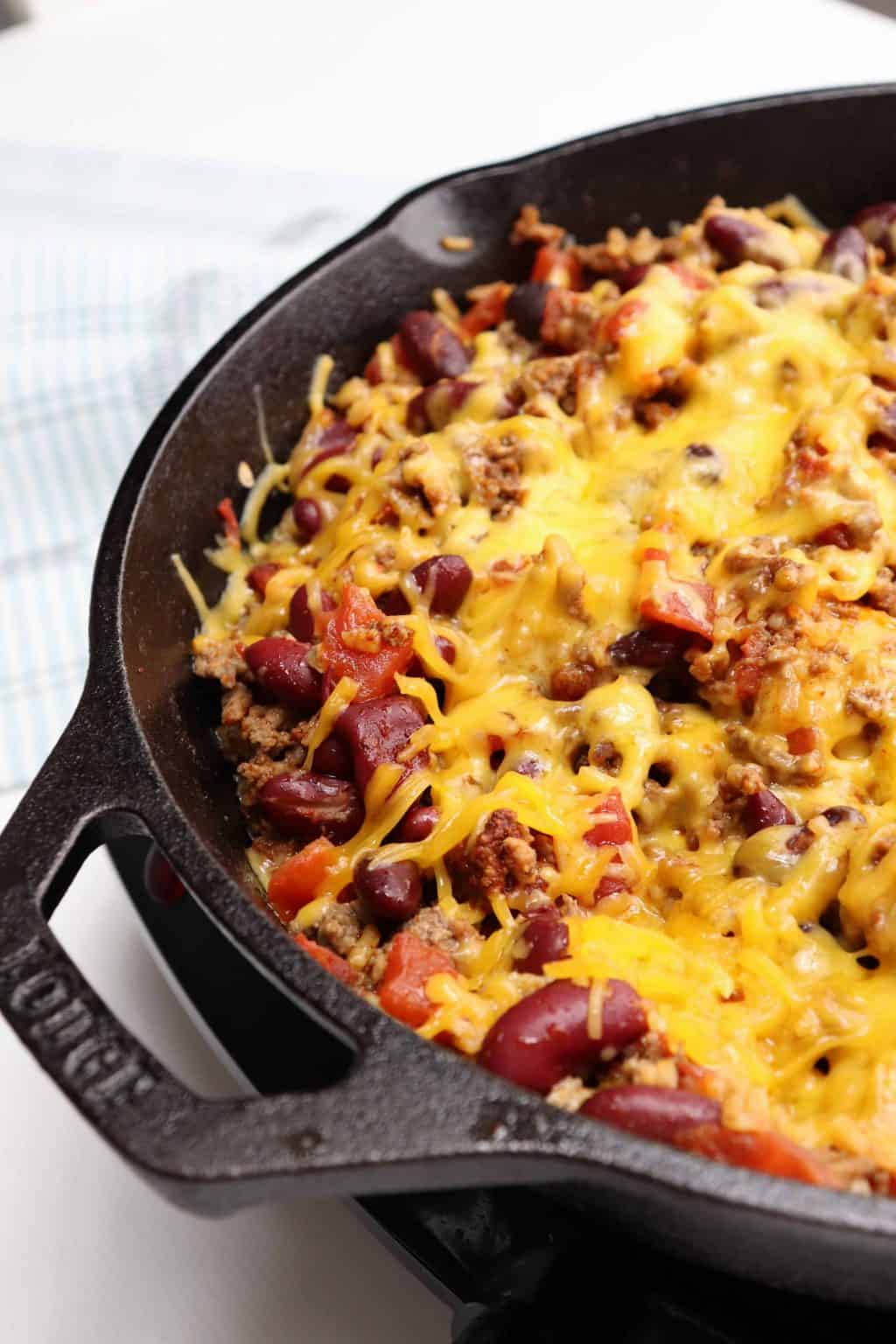 Chili Bake (Easy One Skillet Casserole Recipe) - Southern Plate