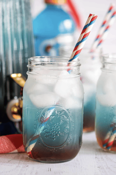 red white blue drink