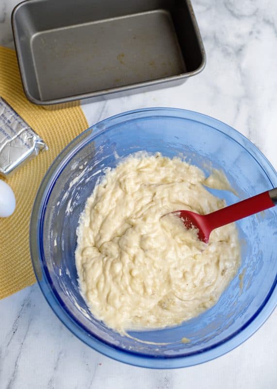 Batter made for Cream Cheese Banana Bread