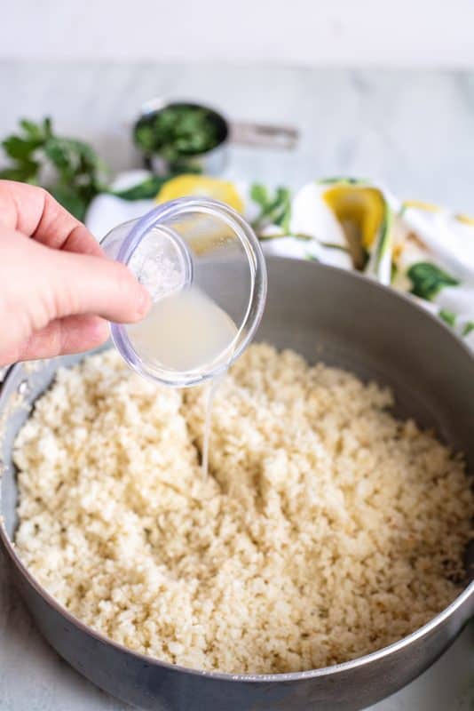 Add lime juice to skillet.