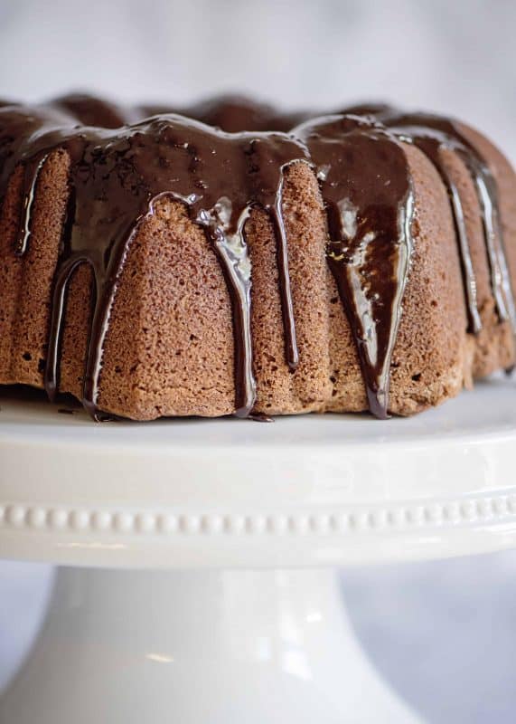 Chocolate Pound Cake with Fudge Glaze - Southern Plate