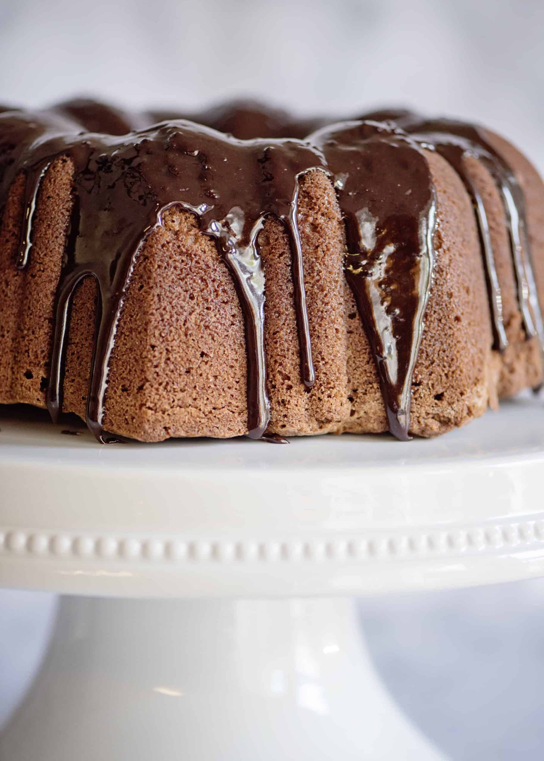 Chocolate Pound Cake With Fudge Glaze Southern Plate