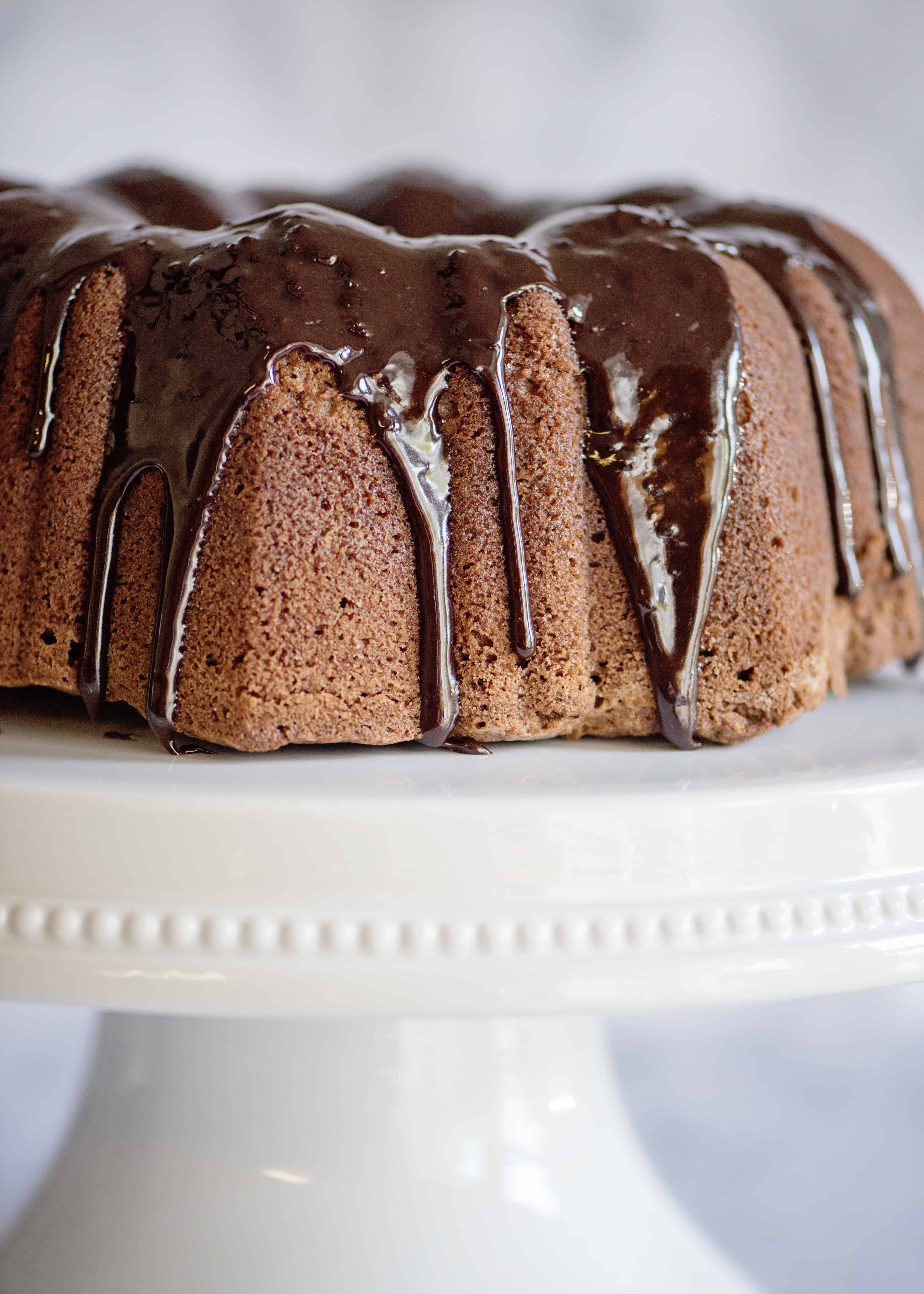 Chocolate Pound Cake With Fudge Glaze - Southern Plate