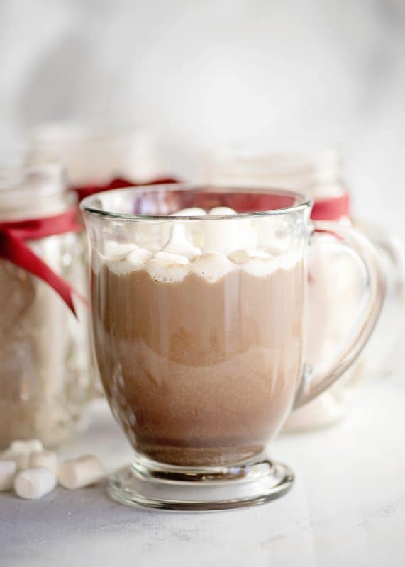 Cup of homemade hot chocolate.